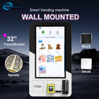 Máquina Expendedora Inteligente de Pared de 32 Pulgadas para Cigarrillos con Nicotina, Pago con Apple Pay y Tarjeta de Crédito, con Verificación de Edad/DNI