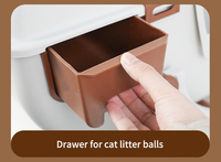 Toilette pour animaux de compagnie, bac à litière pour chat, type filtre à bascule, en plastique PP, facile à nettoyer