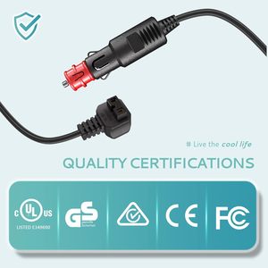Cable de alimentación EUHOMY de 12V CC, 3.5M, conector macho a hembra para refrigerador de coche, nevera portátil - Product Image 5