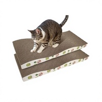 Griffoir pour chat moderne OEM, forme ondulée, en carton ondulé résistant aux rayures, nouveau design, haute durabilité