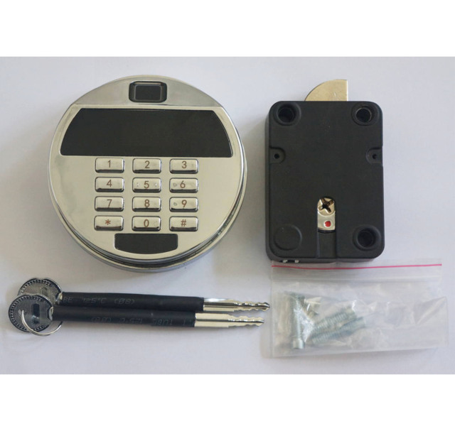 Fingerprint Lock Smart LCD LS-248 with Emergency Key(11cm), High Security, Delay Time System for Safe Box, Four Opening Ways