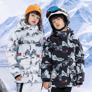 Barato de alta calidad invierno nieve fría trajes cálido grueso a prueba de viento niños niñas niños <span class=keywords><strong>chaqueta</strong></span> de esquí impermeable niños chaquetas de esquí - Product Image 2