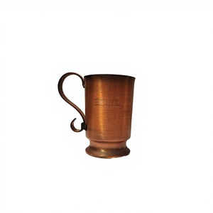 Chope à bière en cuivre poli BS International, style américain, avec poignée en laiton, personnalisable OEM, écologique - Product Image 1