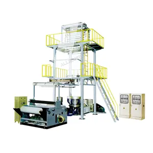 Fully automatic Two layer blown film machine blow film extruder HDPE LDPE PE film blowing machine