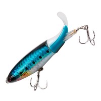 1 pièce Leurre de pêche Topwater à hélice 100mm/13g pour Black-bass, Saumon, Poisson-chat - Crankbait artificiel rigide rotatif pour lac/rivière