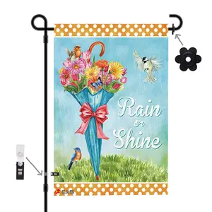 Frühling Sommer Vögel Blume Außenhof-Hof-Dekoration doppelseitige saisonale individuelle 12 × 18 Zoll Sommer Garten-Flagge