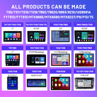 Radio de Coche Android Carplay 9 Pulgadas 2 Din, Pantalla Portátil para Coche Android 2+32GB, Estéreo Reproductor Multimedia DVD