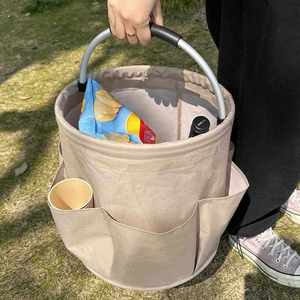 Cesta Plegable Oxford de 17L con Múltiples Bolsillos para Artículos Esenciales de Picnic y Playa - Product Image 1