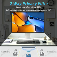 Filtre de confidentialité réversible facile à installer, protection des yeux, anti-reflets, anti-regard indiscret, résistant aux rayures pour écran de bureau 28 pouces 16:10