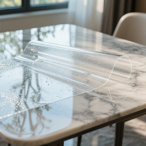 Phim PVC mềm siêu trong suốt, kích thước tùy chỉnh, chống ẩm, cuộn, dùng làm chất liệu khăn trải bàn trong suốt - Product Image 5
