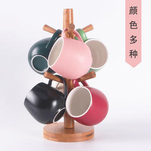 Simple Ceramic <b>Mug</b> Single Solid Color Large Belly Coffee <b>Tea</b> Cup Personal Gift Wholesale Logo Printed Breakfast Use - Product Image 3