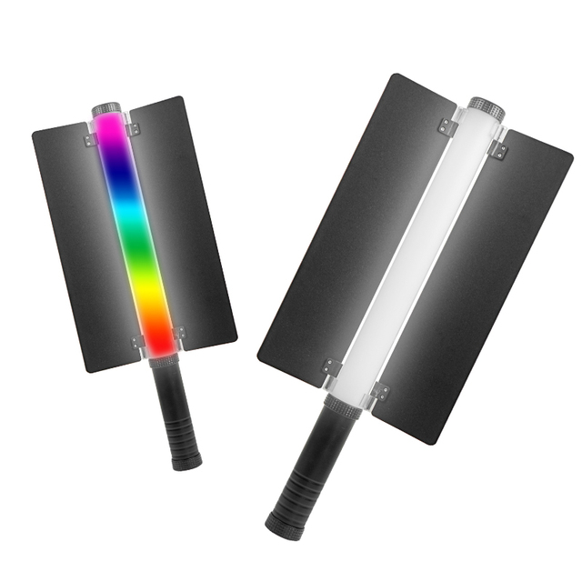 Rechargeable Handheld RGB Tube LED Light - Battery Operated Wand for Photography