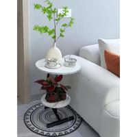 Table Basse Moderne Pliante en Bois Forme C ou Ronde, Style Nordique 2024, Petite Table d'Appoint pour Salon, Appartement ou Chevet