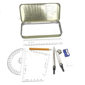 Lot de 9 instruments de géométrie en métal A5001 Afrique, en boîte métallique, pour la rentrée scolaire – Vente chaude - Product Image 6