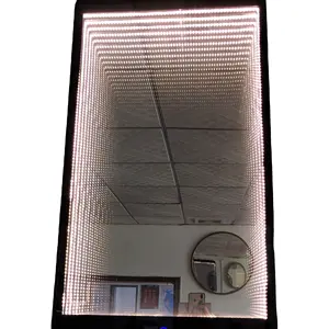 Espelho mágico de parede 3d de led de fábrica, design de fábrica com sensor de movimento inteligente