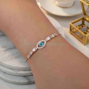 Bracelet mauvais œil en argent sterling 925 carats BSUMTB101 - Product Image 3