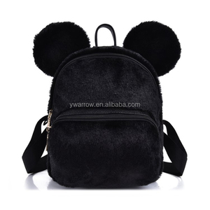 <span class=keywords><strong>Mochila</strong></span> De piel esponjosa con conejo de <span class=keywords><strong>Minnie</strong></span> <span class=keywords><strong>Mouse</strong></span> para niñas, bolso de viaje para la escuela, con dibujos de animales, conejito de peluche, color rosa, 2020 - Product Image 4