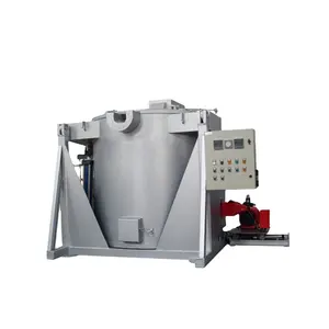 Oil Gas fired Aluminum melting furnace with hydraulic tilting system