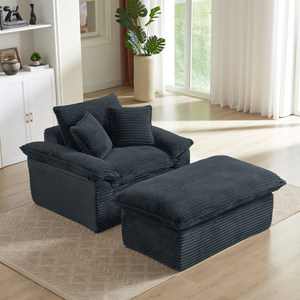 Sofá Modular Enrollable al Vacío, Chaise Longue de Corduroy Acanalado con Asiento Profundo y Afelpado, Sofá Reconfigurable Empacado en Caja para el Hogar - Product Image 6