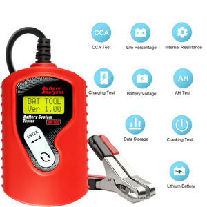 เครื่องวิเคราะห์แบตเตอรี่รถยนต์แบบพกพา 12V เครื่องทดสอบการสตาร์ทและการชาร์จ สำหรับแบตเตอรี่รถยนต์ รถจักรยานยนต์ และเรือ - Product Image 5