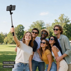 Trépied stable, bâton à selfie rétractable en plastique avec pince universelle pour téléphone, couleur et taille personnalisées - Product Image 4