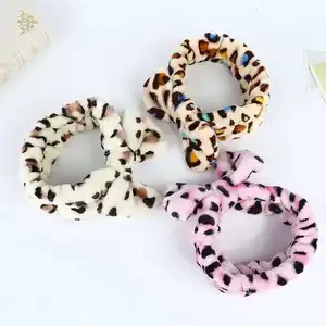 Ladies' Sweet Style Leopard Print Custom Hair Bands for Washing Face and Baby Spa