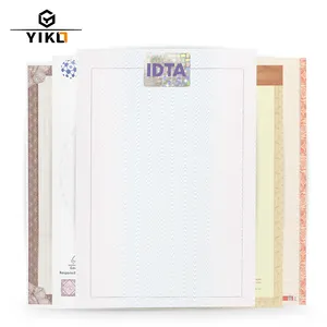 Yiko定制a 4尺寸安全纸安全水印真实性证书安全债券纸