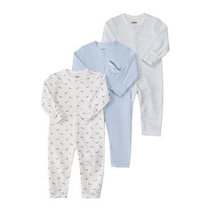 Nieuwe lente herfst 100% katoen ODM levering casual stijl baby romper lange mouwen jumpsuit platte voet kruippak gebreid - Product Image 2