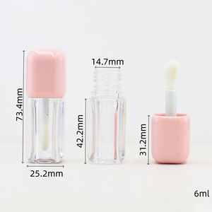 Neue 6ml <span class=keywords><strong>Big</strong></span> Lip Brush Wand Lip gloss <span class=keywords><strong>Tube</strong></span> Rosa Weiß Schwarz Lippen öl flasche Benutzer definiertes Logo Small Batch Lip glaze <span class=keywords><strong>Tube</strong></span> - Product Image 6