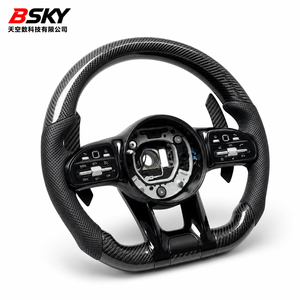 Volante Deportivo de Fibra de Carbono de Alta Calidad para <span class=keywords><strong>Mercedes</strong></span>-Benz C E S CLA <span class=keywords><strong>G</strong></span> <span class=keywords><strong>LA</strong></span> GLC GLE <span class=keywords><strong>G</strong></span> LS W205 W213 W222 W177, en Cuero - Product Image 4