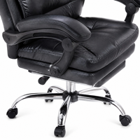 Chaise de bureau ergonomique à dossier haut ALINUNU ODM OEM pour immeuble de bureaux, chaise de direction en similicuir avec appui-tête souple