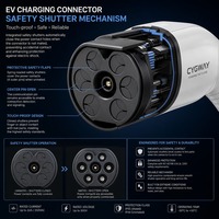 Câble de chargeur EV de type 2 standard européen 16A 32A avec obturateur de protection pour la charge AC