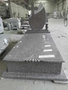 Hochglanzpolierte Grabsteine im rumänischen Stil aus G664 Brown Star Granit, Einzel- und Doppelmonumente für Gedenkstätten und Friedhöfe - Product Image 1
