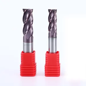 SOAO HRC55 4 flute milling cutter soild carbide flat end mill cnc endmill for steel