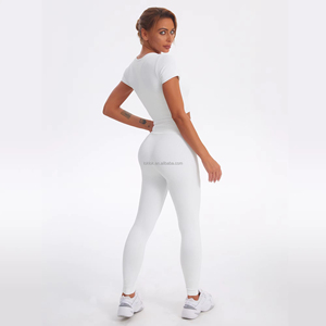 Leggings de Cintura Alta para Mujer, Estilo Moderno, Ropa Deportiva, Cómoda para Hacer Ejercicio, Ropa de Fitness, Yoga, Gimnasio, Sin Costuras, Sólida, ODM - Product Image 2