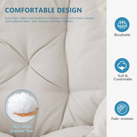 Fauteuil suspendu en macramé tissé à hauteur réglable avec coussin et oreiller doux, style bohème, pour patio et jardin