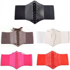 Fashion Wide Corset Belts Faux Leather Slimming Shaping <b>Girdle</b> Belt <b>Women</b> Elastic Tight High Waist Versatile for Daily Bustier - Product Image 2