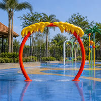 Structure de jeu aquatique interactive en plein air, équipement de pulvérisation d'eau personnalisé pour les aires de jeux publiques et les centres de loisirs