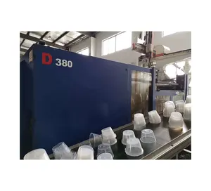 Boa marca chinesa Tederic 380ton usado alta velocidade máquinas de moldagem por injeção plástico fast food recipiente fazendo máquina especial