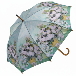Ombrello in legno AU-02201 Van Gogh Art Design "rose bianche" - Product Image 1