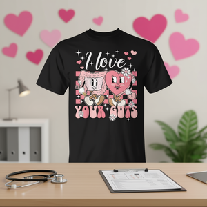 Camiseta de San Valentín para Técnico de Gastroenterología y <span class=keywords><strong>Endoscopia</strong></span>, <span class=keywords><strong>Enfermera</strong></span> GI para Uso Promocional - Product Image 3