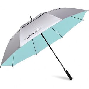 Parapluie de golf imperméable en pongé robuste, personnalisable avec logo, protection UV, tissu double couche, poignée EVA, coupe-vent, ouverture automatique - Product Image 1