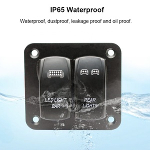 แผงสวิตช์กันน้ำ 2 ช่อง 12V 20A สำหรับยานยนต์และเรือ - Product Image 5
