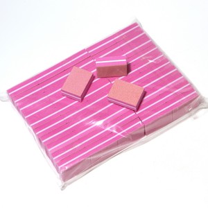 50 PCS/Pack Small Pink <strong>Nail</strong> <strong>Buffer</strong> Double <strong>Sided</strong> 100/180 Grit Emery Boards Square Buffing <strong>Block</strong> Sanding <strong>Block</strong> Disposable Use - Product Image 3