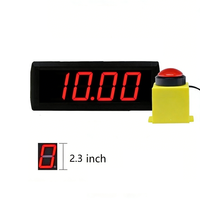 Timer Permainan Tantangan Keberuntungan Digital YIZHI LED 2,3 Inci Layar 4 Digit 10 Detik dengan Tombol Stop Berkabel