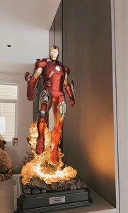 Statua di <span class=keywords><strong>Iron</strong></span> Man in Resina a Grandezza Naturale 1:1, Scultura Artistica Personalizzata all'Ingrosso, Figura di Supereroe da Film - Product Image 3