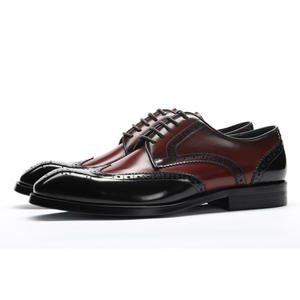 Chaussures pour hommes de haute qualité à bout pointu, à lacets, en cuir imprimé au laser, design tendance, pour les fêtes d'automne, les affaires, les mariages - Product Image 6