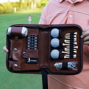 Usine Personnalisé <span class=keywords><strong>Golf</strong></span> Boîte Cadeau Outil Pu Sac Accessoires De <span class=keywords><strong>Golf</strong></span> Kit Tee Ball Brosse De Nettoyage Télémètre Clip Tableau De Bord - Product Image 5