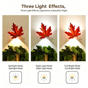 LED Maple Leaf Human Induction Magnetic Remote Control Intelligent Charging Bedroom Night <b>Light</b> - Product Image 3