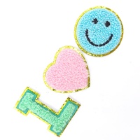 Lot de 3 patchs brodés décontractés en chenille scintillante SPRT, lettres thermocollantes blanches pour décoration de costumes d'équipe